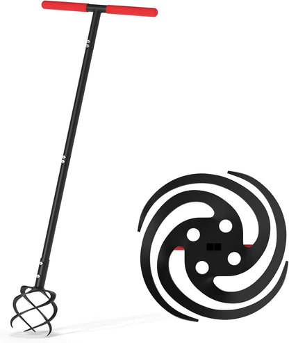 Hand Tiller Garden Tool, Twist Tiller for Gardening with Long Handle, 44.3-inch Garden Claw Hand