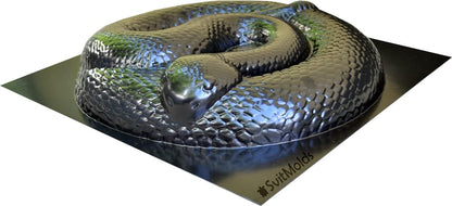 SvitMods Mold Snake DIY Statue for Garden Concrete Cement Mould Rattlesnake Garden Decor Mold Croc
