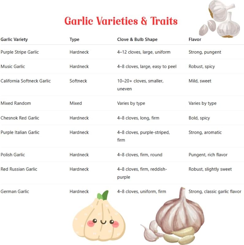 1 Pound Garlic for Planting in Fall Hardneck, 8-10 Chesnok Red Garlic Bulbs for Planting, Fresh and