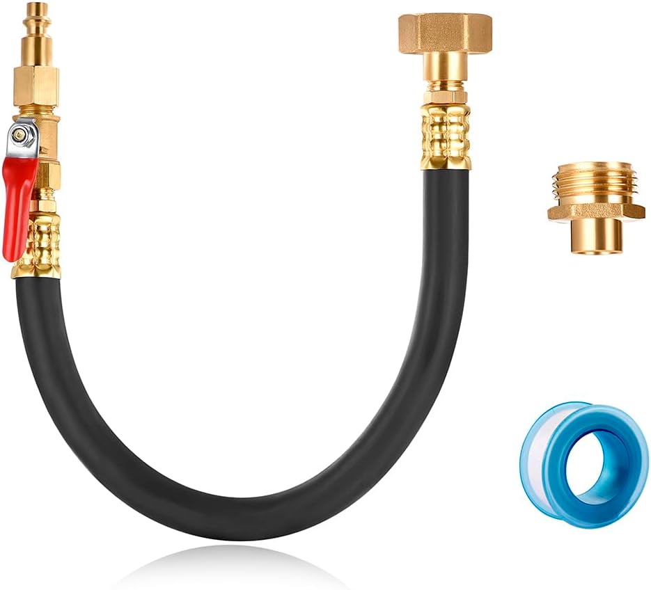 RV Winterizing Kit with Sprinkler Blowout Adapter, Shut Off Valve,Winterizing RV, Camper, Boat