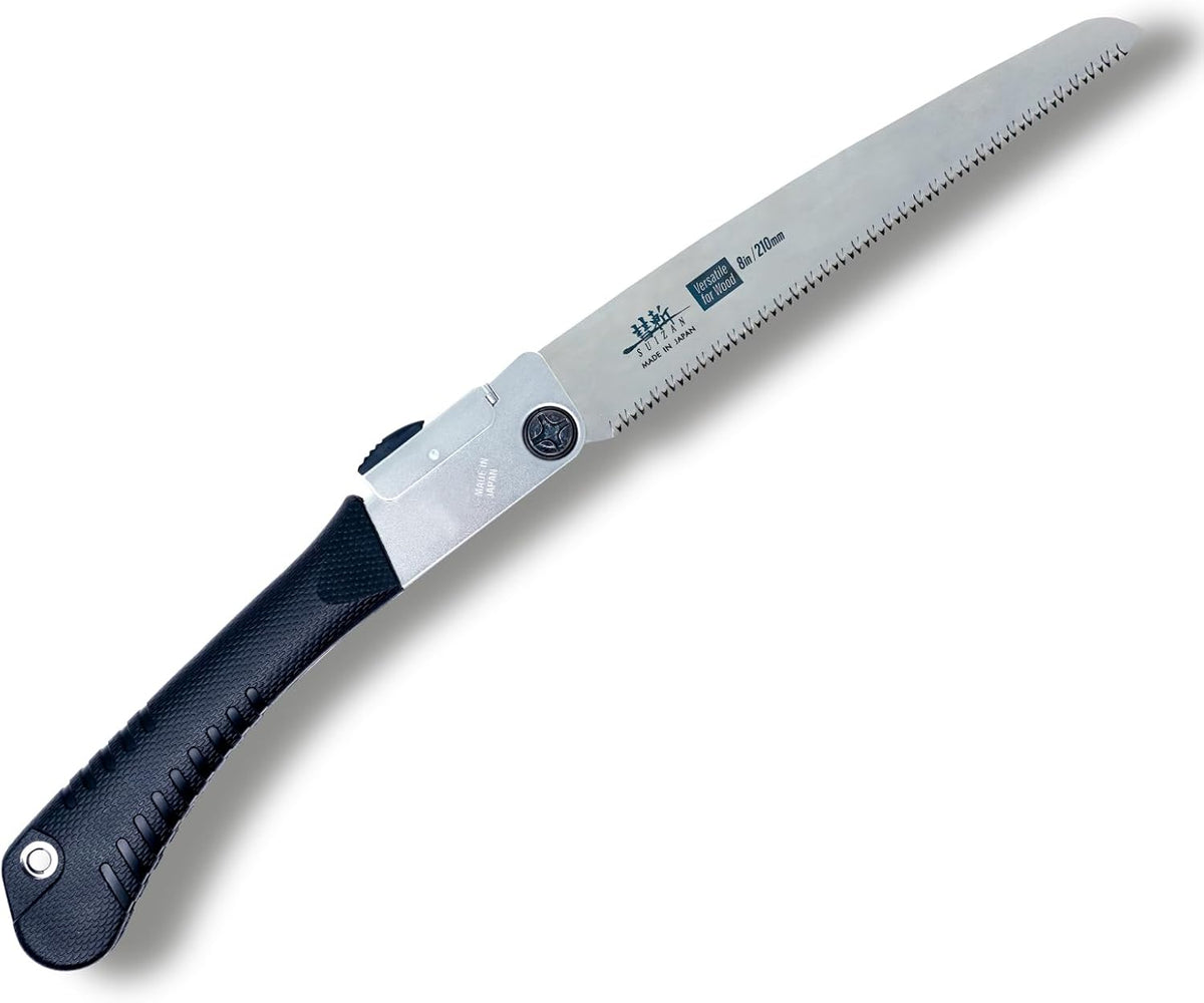 SUIZAN Japanese Folding Saw 8.3" Versatile for Wood - Compact Handsaw Pruningsaw Garden Woodworking