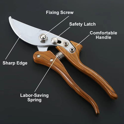 Garden Pruning Shears, Handheld Garden Shears for Heavy Duty, Ergonomic Gardening Tools for Pruning