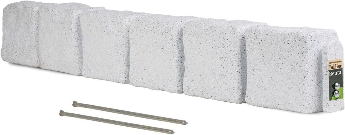 Beuta Landscape Edging | Garden Edging Border | Faux Stone Blocks for Lawn Edging, Flower Beds &