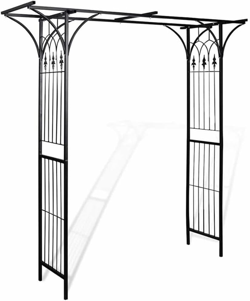 Pemberly Row 78.7 X 20.5 X 80.3 Durable Iron Garden Arch in Black