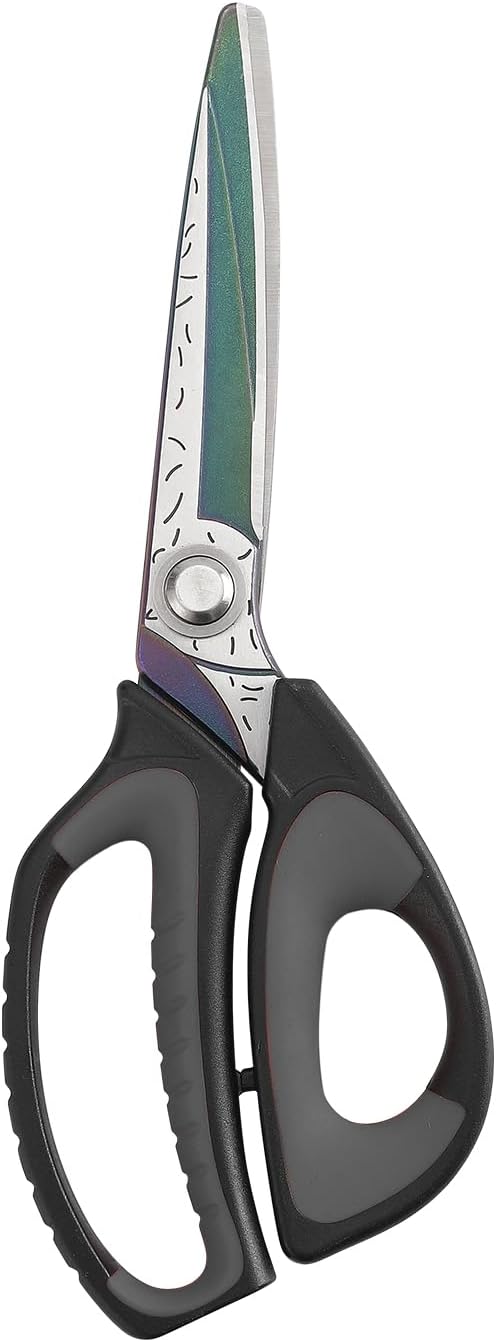 LIVINGO Heavy Duty Industrial Scissors: 10" Utility Stainless Steel Sharp Scissors all Purpose