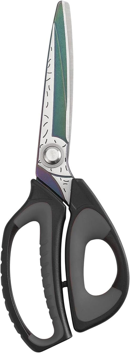 LIVINGO Heavy Duty Industrial Scissors: 10" Utility Stainless Steel Sharp Scissors all Purpose