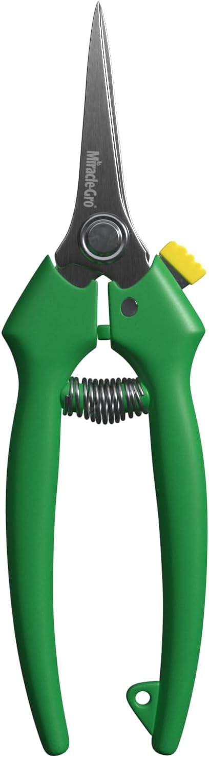 Miracle-Gro Straight Tip Floral Shears - Lightweight Gardening Scissors - Hand Pruner Pruning Shear