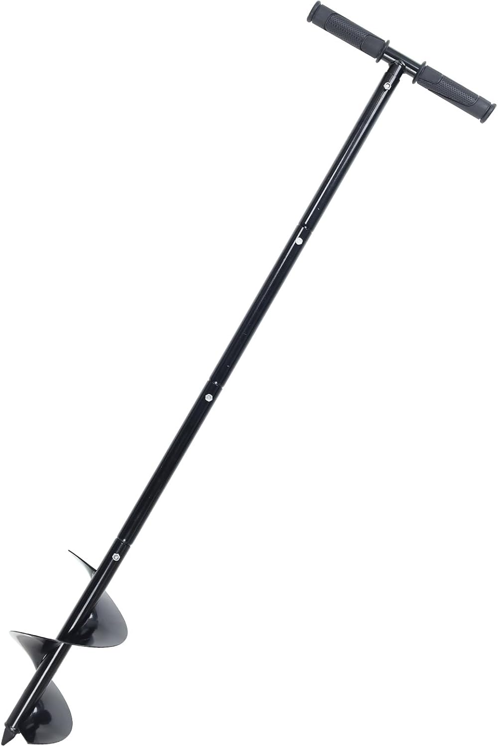 Post Hole Digger Manual 6" x 41" Garden Auger Spiral Drill with T Shaped Handle for Digging