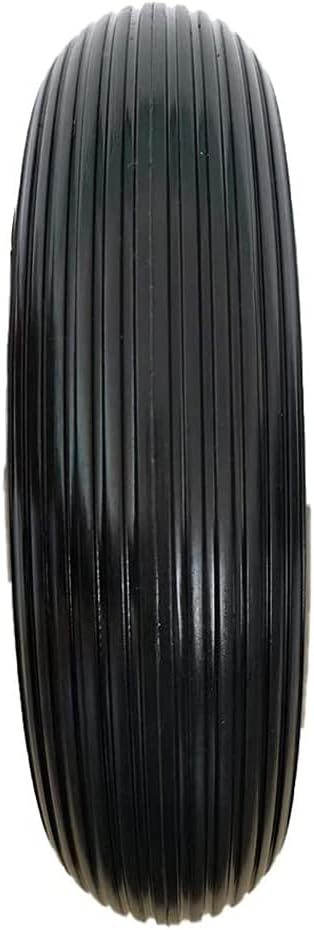 Set of 2 Wheelbarrow Tire 4.80/4.00-8 Flat-Free with 3/4 & 5/8 Wheel Bearing, 3-6" Hub 16" Solid
