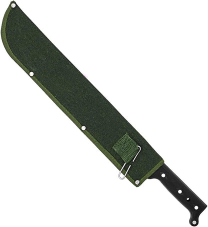 Zenport MP15 Machete with Sheath, 15-Inch, 15 Inch Carbon Steel Blades, Silver/Black