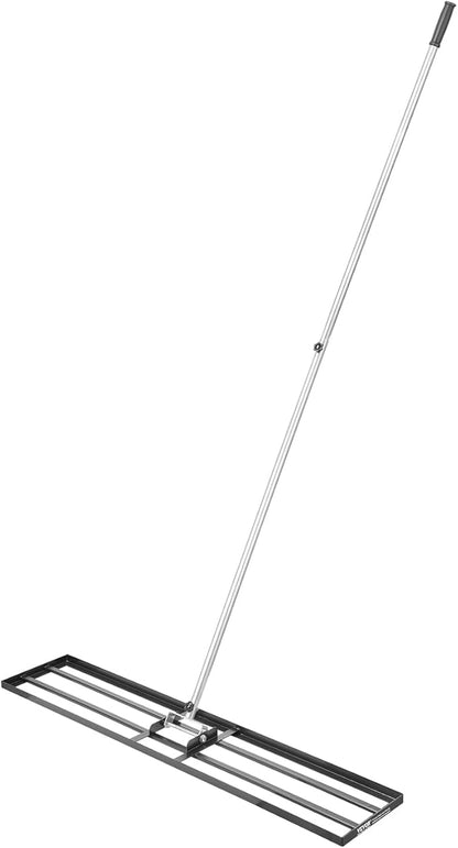 VEVOR Lawn Leveling Rake, Lawn Leveler with 83.9 in Handle, 48x10 in Ground Plate, Rust-Resistant