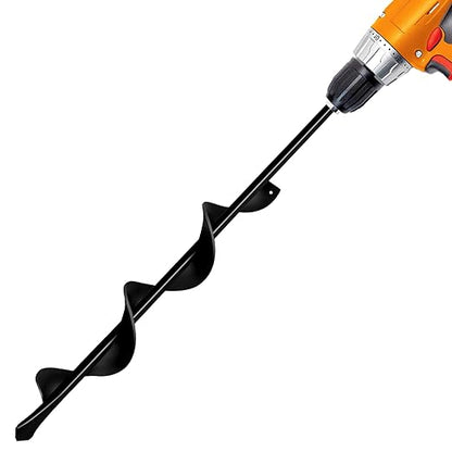 1.7"x15" Garden Auger Drill Bit for Planting Solid Shaft Bulb Auger, Heavy Duty Garden Spiral Drill