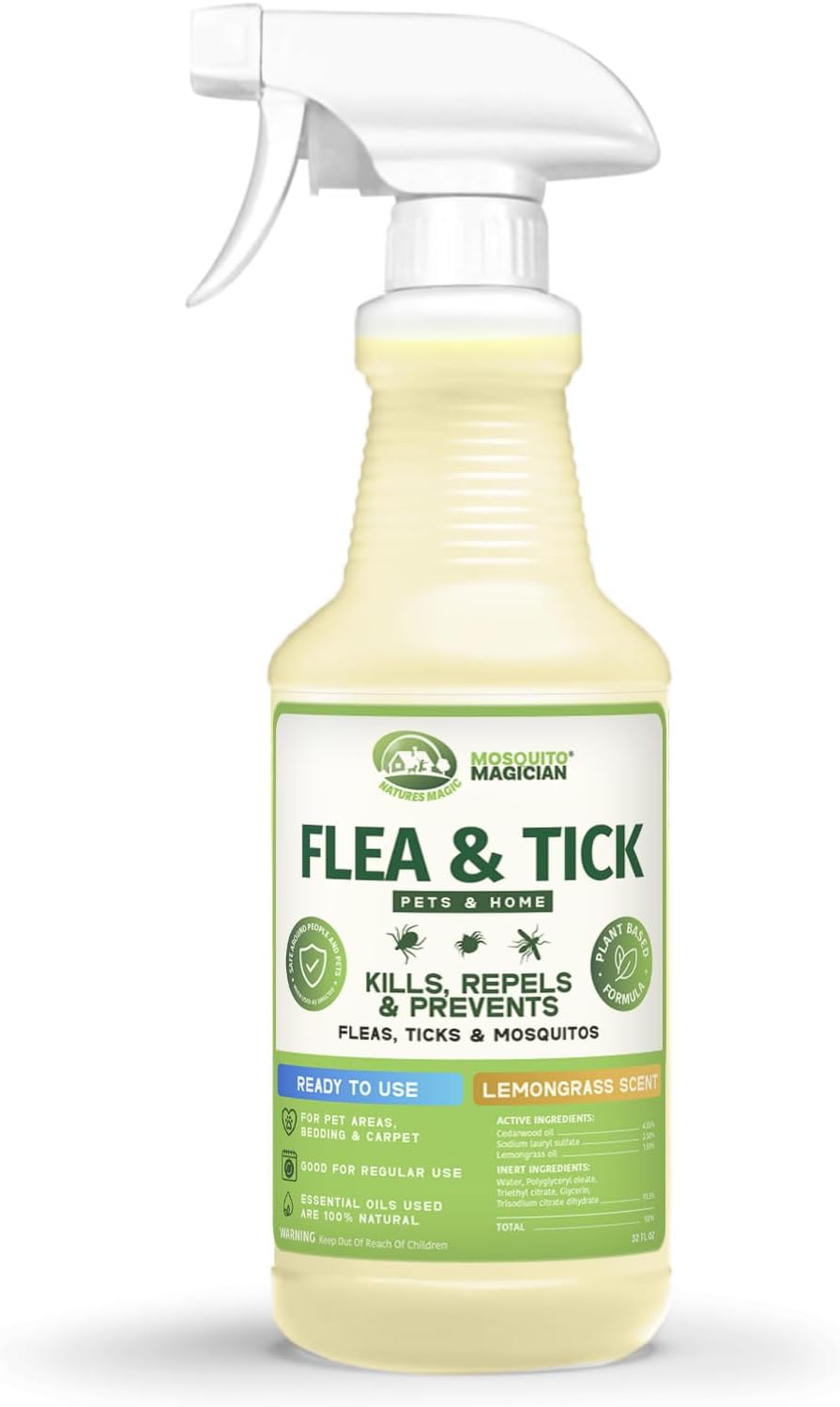 Mosquito Magician Indoor and Outdoor Spray - Use for Carpet, Furniture, Bedding, Couches & Pets