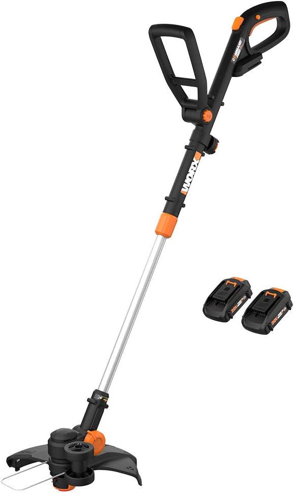 Worx String Trimmer/Edger/Lawn Mower 3-in-1 Grass Trimmer GT Revolution 20V 12" (2 Batteries &