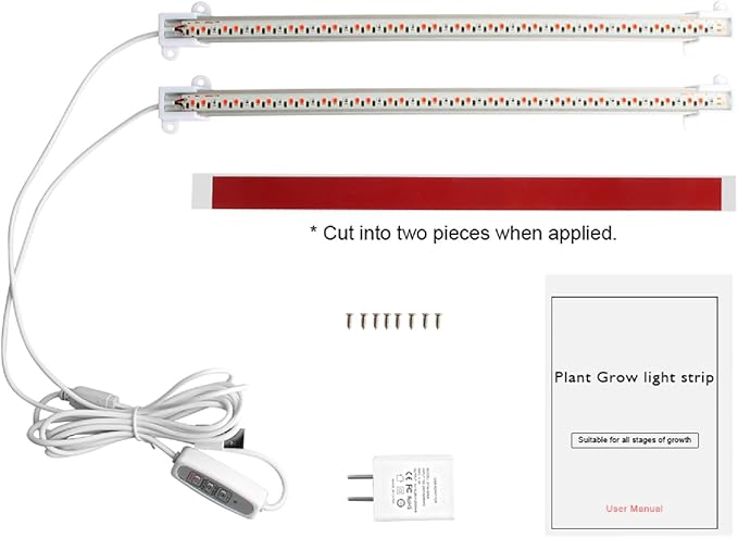 Mosthink LED Grow Light for Indoor Plants, 20W Grow Light Strips with Auto On/Off Timer, 48 LEDs /4