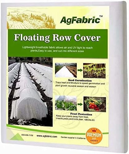 Agfabric Plant Covers Freeze Protection Frost Blankets for Plants 10'x50' 1.2oz Floating Row Cover