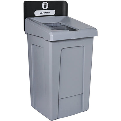 Stager Direct, 33 Gallon Landfill Recycling Station with Lid, Recycle Bin, Exterior Trash Can