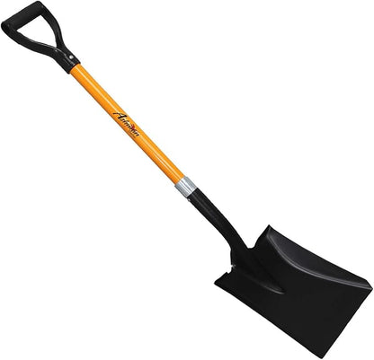 Ashman Heavy-Duty Transfer Shovel (1-Pack) with 41-Inch long Durable Handle and Blade- Ideal for
