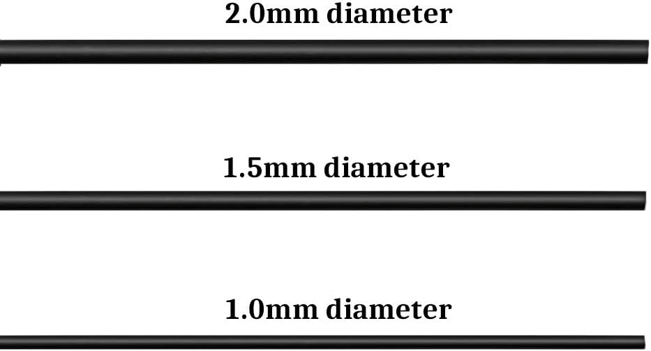 Quality Black Long Lasting Bonsai Training Wire Set of 3 Sizes - 1.0mm, 1.5mm, 2.0mm (32 Feet Each