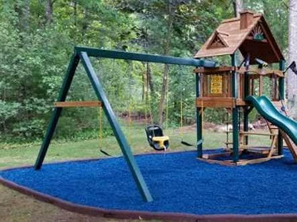 Playsafer 4' Flexible Interlocking Rubber Edging for Playgrounds (20 Pack, Terra Cotta)