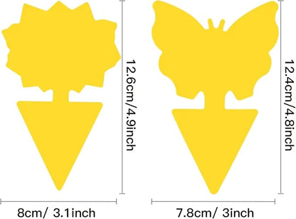 Sticky Insect Traps 40 Pcs - Gnats Fruit Fly Traps for Indoors House - Yellow Double-Sided Sticky