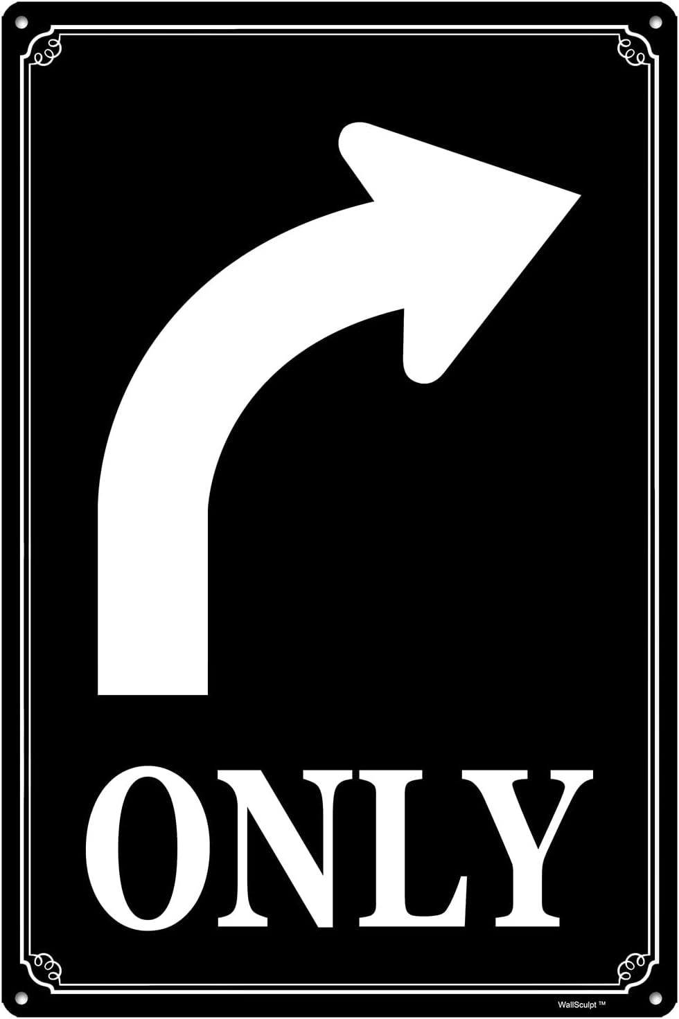 12x16" Left Turn Only Arrow Signs - High-Intensity Aluminum Parking Lot Sign, Weatherproof &