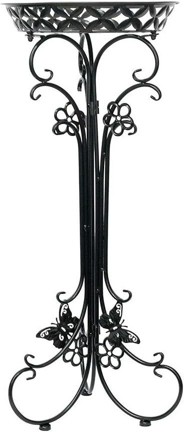 2 Pack Metal Potted Plant Stand Tall Flower Pot Stands Potted Holder Indoor Outdoor Decorative