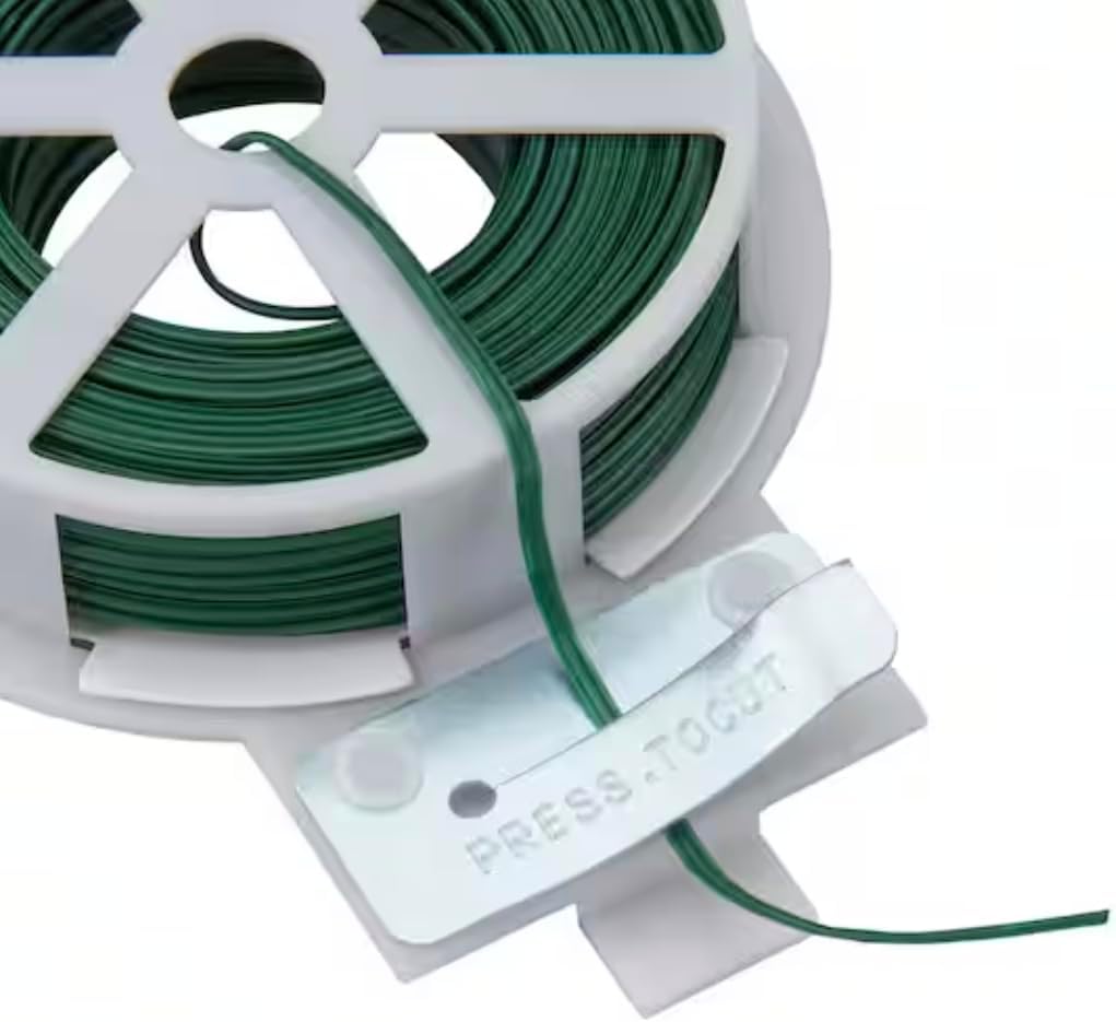 Rocky Mountain Goods Twist Ties for Plants with Cutter - Green Garden Twist Ties for Outdoor/Indoor