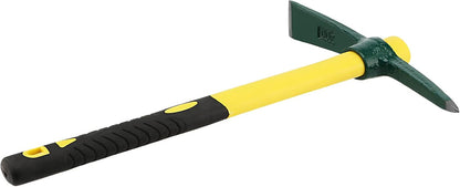 KEILEOHO 2 PCS 15 Inches Pick Mattock Hoe, Forged Weeding Garden Pick Axe with Fiberglass Handle