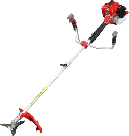 2-Stroke Gas Brush Cutter Pro-Grade String Trimmer EPA Compliant Orange Heavy-Duty Weed Eater Lawn
