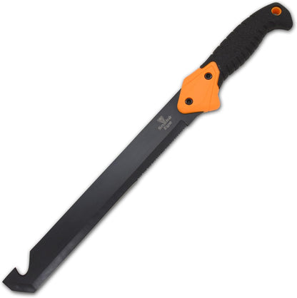 Snake Eye Machete with Heavy Duty Construction-Ergonomic Non-Slip Handle and Belt Sheath for