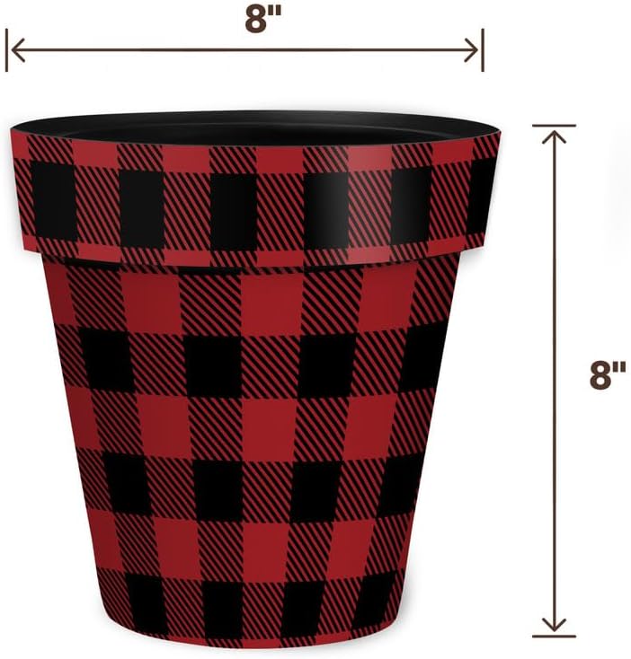 Briarwood Lane Red and Black Buffalo Check Small Planter