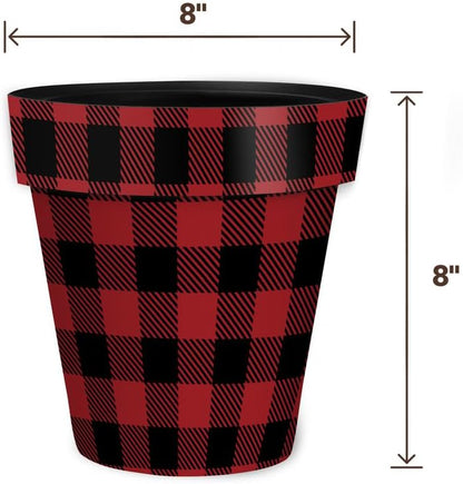 Briarwood Lane Red and Black Buffalo Check Small Planter