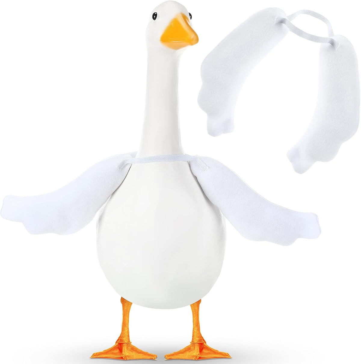 2 Pcs Poseable Goose Wings for 15”- 20" Porch Lawn Goose Outfit Accessories Poseable White Wings