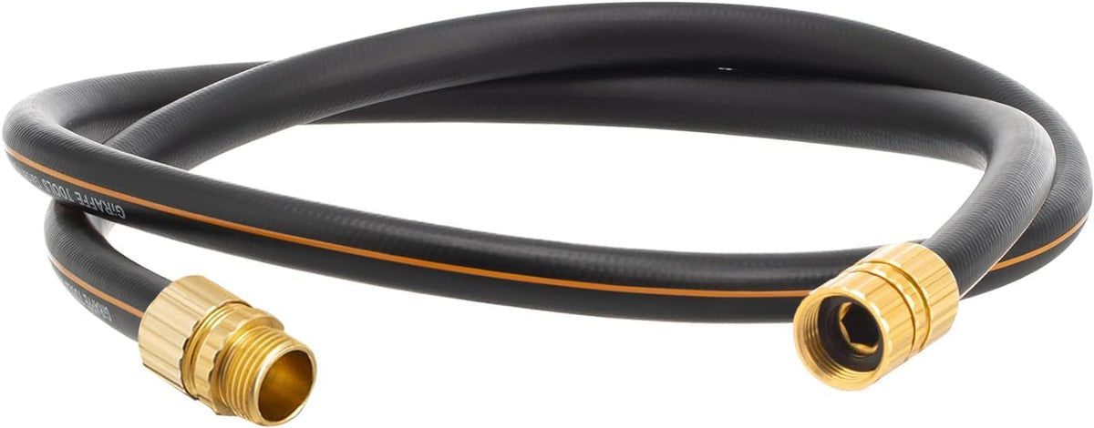 Giraffe Tools Leader Hose 5/8" x 4ft, Custom Length, No Kink, Flexible, Leakproof Water Hose, Male