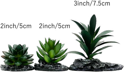 Smoothedo-Pets Reptile Artificial Plants Succulent Terrarium Decor Desert Rainforest Plant Lizard