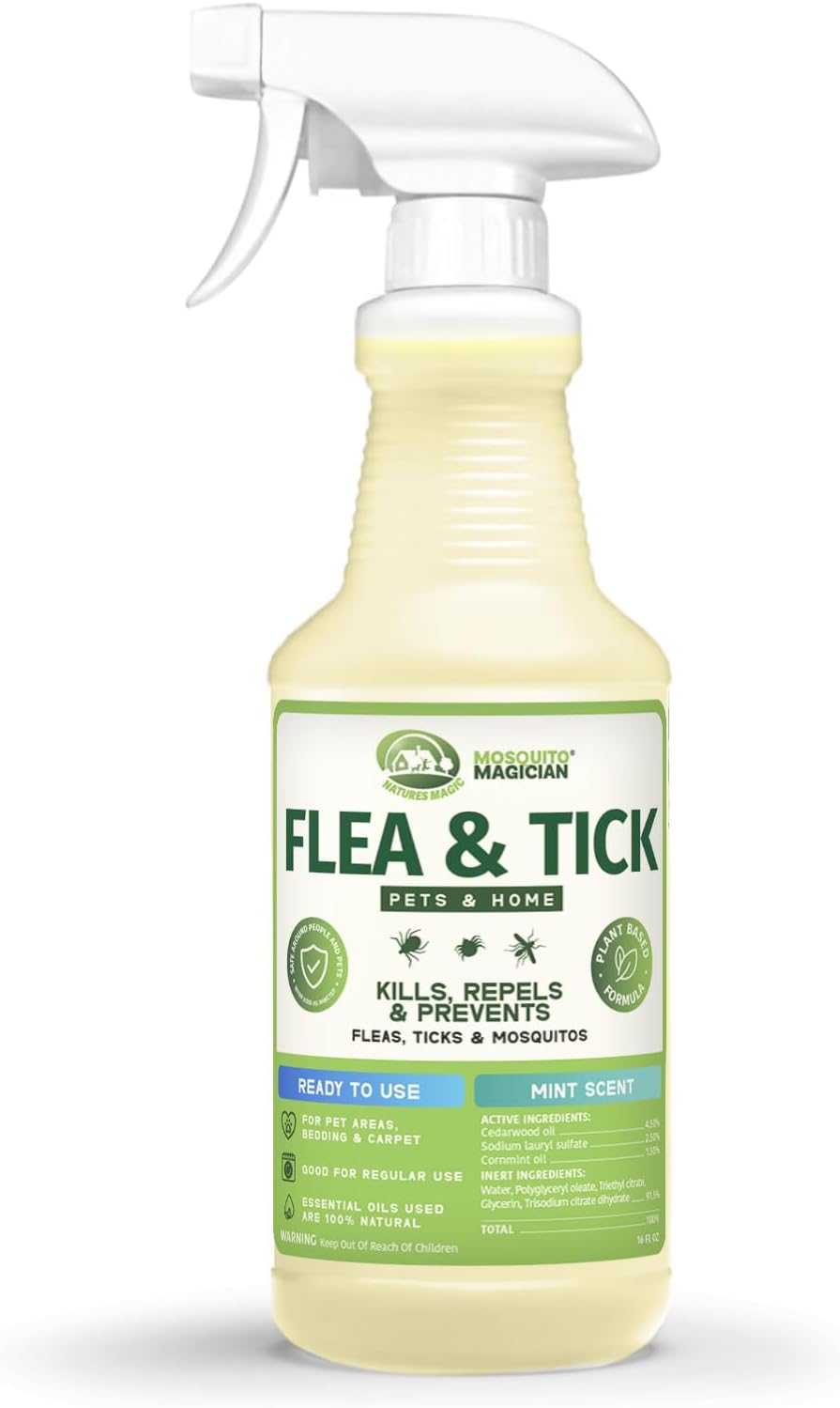Mosquito Magician Indoor and Outdoor Spray - Use for Carpet, Furniture, Bedding, Couches & Pets