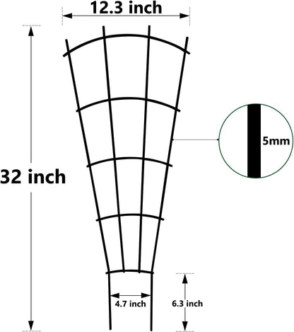 4 Pack 32'' Indoor Plant Trellis for Potted Plants Climbing Outdoor Metal Garden Trellis