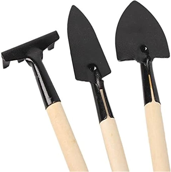 6 Pcs Garden Tools Mini Gardening Kit Plant Potted Flower Gadget Wooden Handles for Transplanting