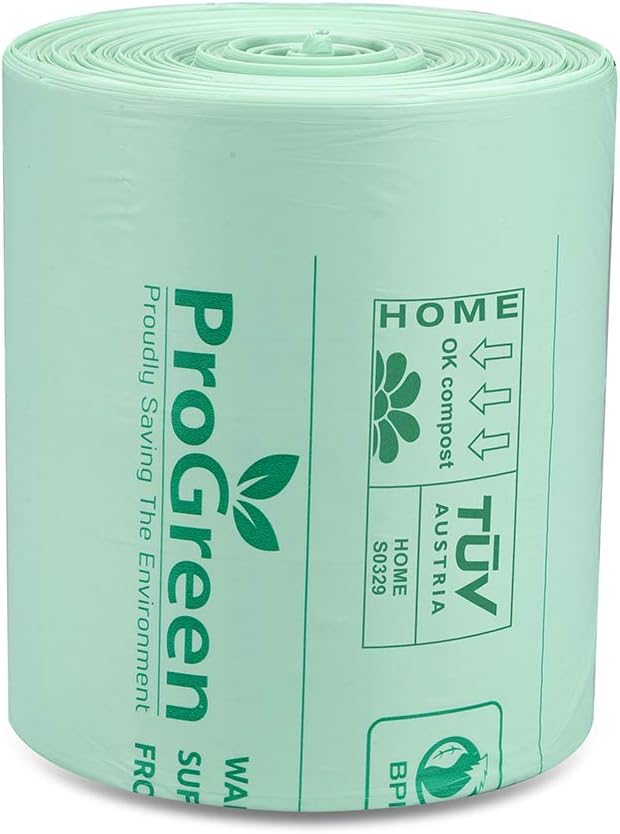 ProGreen Compostable Trash Bags, Extra Thick, Compost Kitchen Bin Bags, Food Scraps Yard Waste