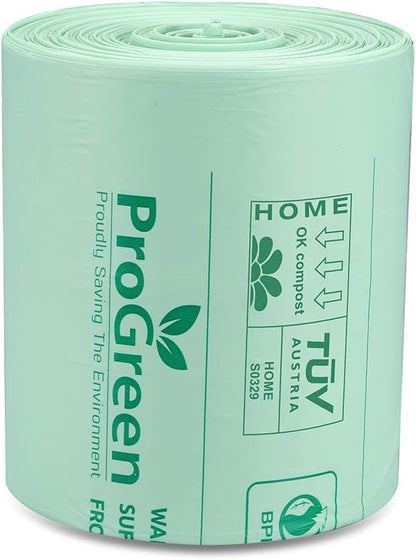 ProGreen Compostable Trash Bags, Extra Thick, Compost Kitchen Bin Bags, Food Scraps Yard Waste