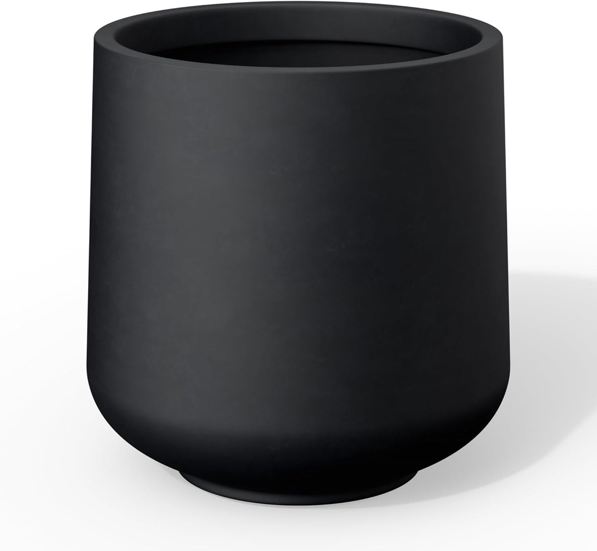 Kante 15.3" Dia Round Concrete Planter, Outdoor Indoor Large Plant Pots Containers with Drainage