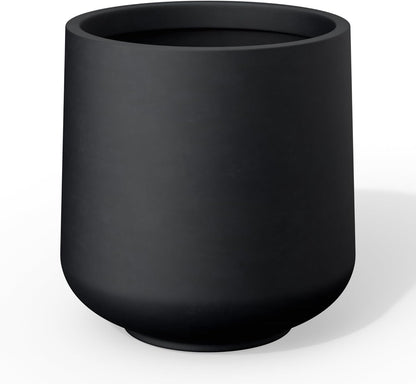 Kante 11.6" Dia Round Concrete Planter, Outdoor Indoor Large Plant Pots Containers with Drainage