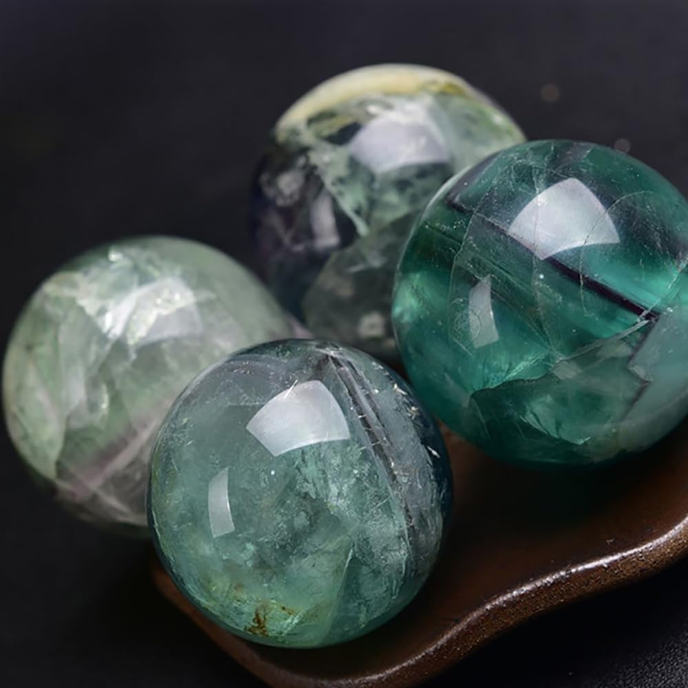 4-5CM/1.58-1.97inch Natural Fluorite Crystal Ball Hand Polished Fluorite Sphere Decorative Sphere