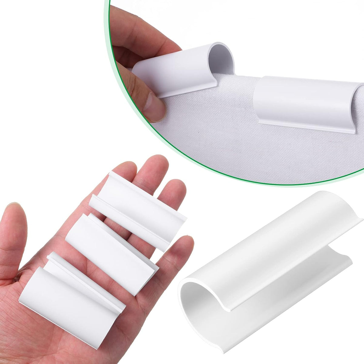 Jetec 16 Pcs PVC Pipe Clamps Greenhouses Strap Clips 2.4 Inches Long Summer PVC Water Pipe Clamps