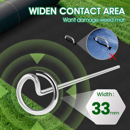 200pcs Landscape Fabric Pins, Bold 8 Gauge Galvanized Steel Garden Staples, Tent Stakes Landscape