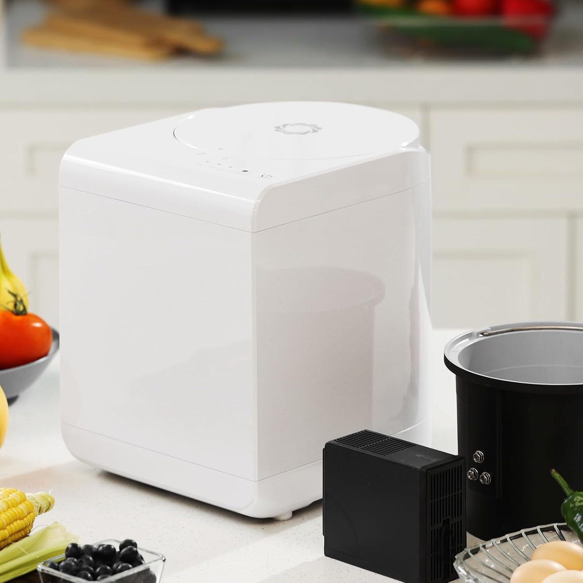 Airthereal Revive R500 Electric Kitchen Composter, SHARKSDEN® Tri-Blade, Turn Food Waste and Scraps