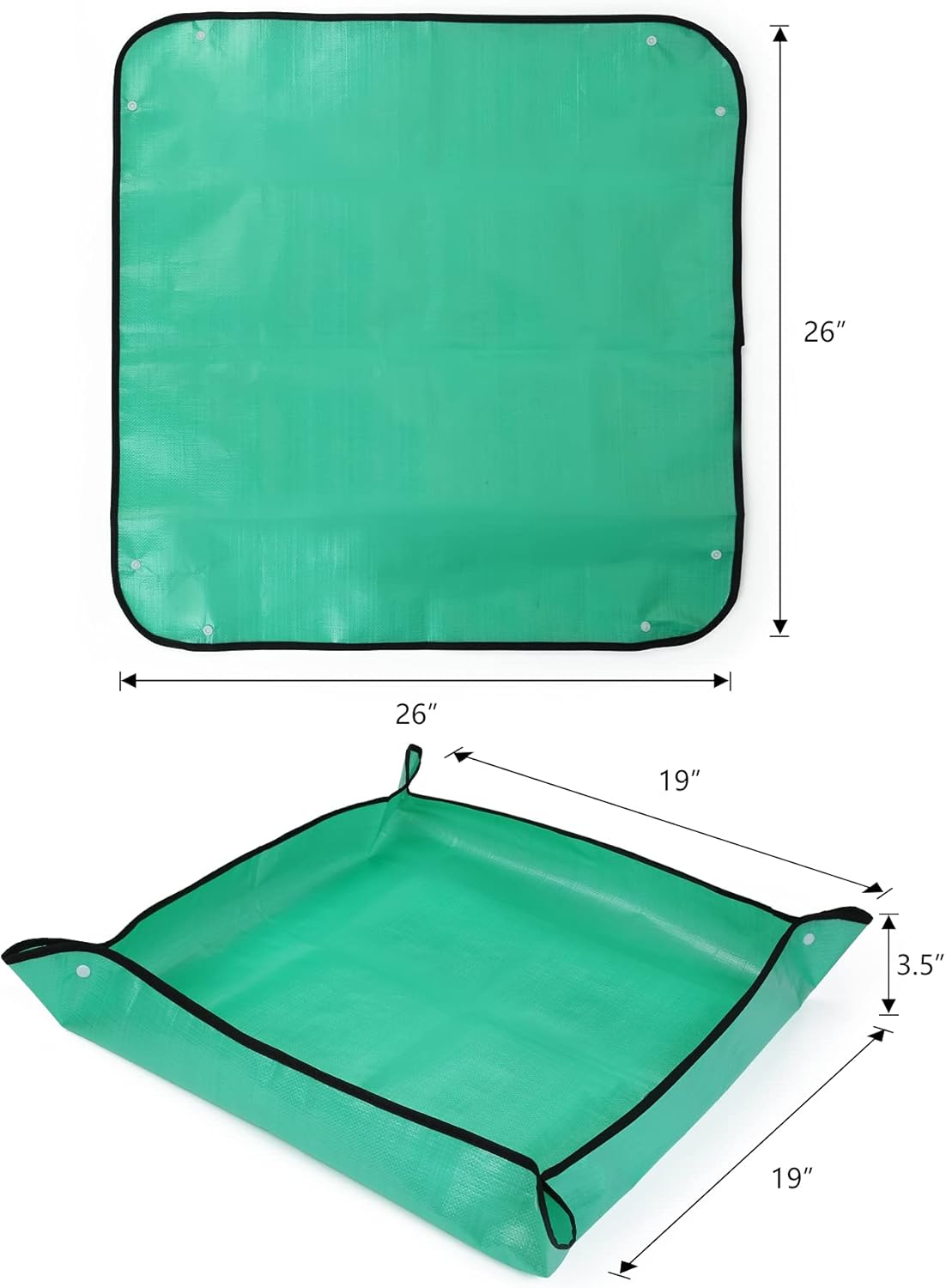 RESTCLOUD Indoor Plant Repotting Mat Potting Tray, Poo Poo Platter for Butterfly Cage, 19.6 x 19.6