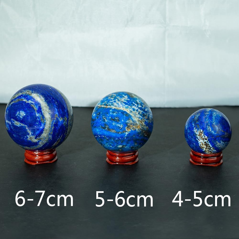 5-6CM/1.97-2.36inch Natural Crystal Ball Lapis Lazuli Polished Divination Ball Decorative Sphere