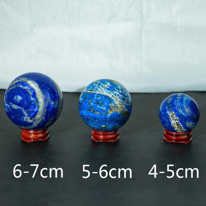 5-6CM/1.97-2.36inch Natural Crystal Ball Lapis Lazuli Polished Divination Ball Decorative Sphere